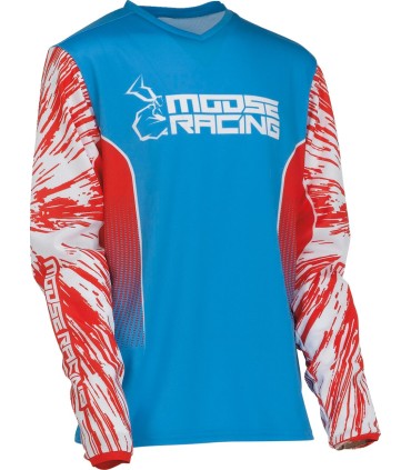 JRSY YTH AGRD RD/WH/BL XL