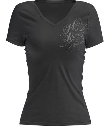 TEE WMN FLOURISH SCRIPT BLACK 