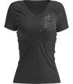 T-SHIRT FEMME FLOURISH SCRIPT NOIR
