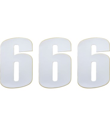 NUMBER MOOSE 6 6 WHITE