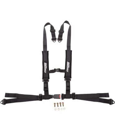 HRNESSEAT 2X2 4PT AUTO BK