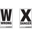 COURSE-ARROW DANGER/WARN