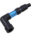 SPARK PLUG CAP 90 DEG-BLU