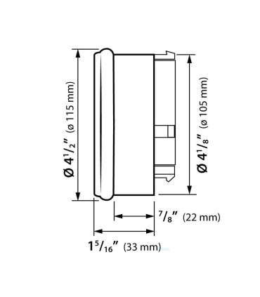 GAUGE HD-05 FXD 04-14 BLK