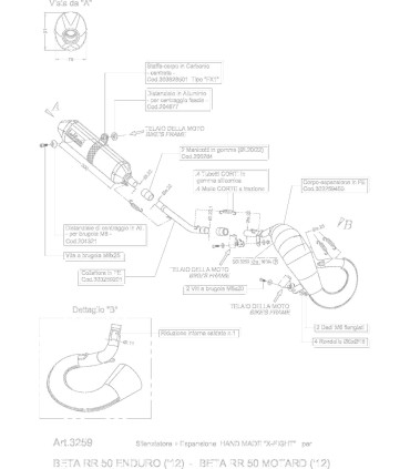 EXHAUST X-FIGHT BETA RR 50 EN 