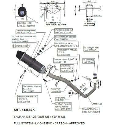 MUFFLER ONE EVO CB YAMAHA