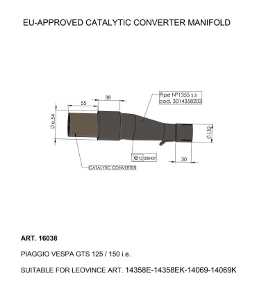 CAT CONV MANIFOLD VESPA