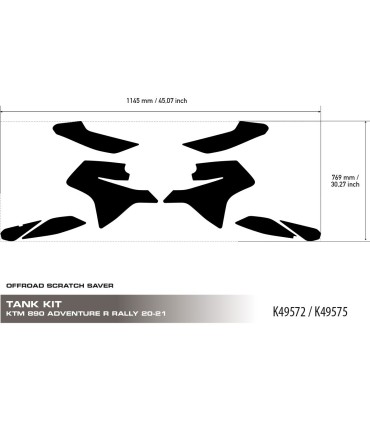 SCRTCH SVR KTM 890 ADV TANK BK