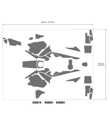 DECAL KIT R1250GS ADV 40TH BL
