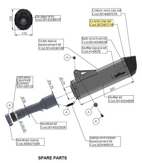 END CAP SET STAINLESS STEAL