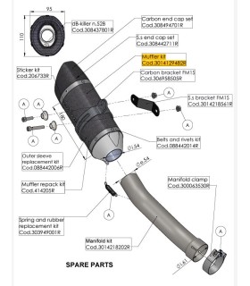 LV PRO MUFFLER KIT CARBON