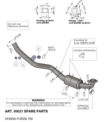 HEAD PIPES HONDA FORZA 750
