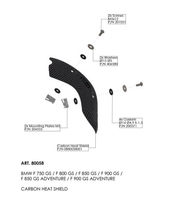 HEAT SHIELD BMW F 750/800/850/
