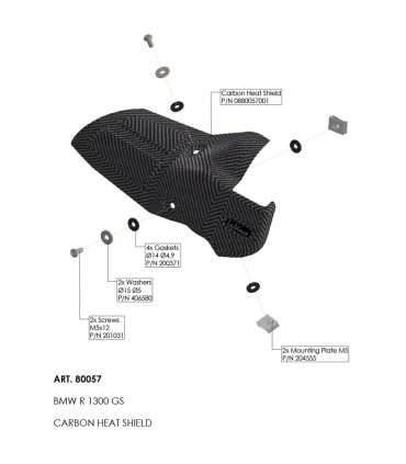 HEAT SHIELD BMW R 1300 GS/ADV 