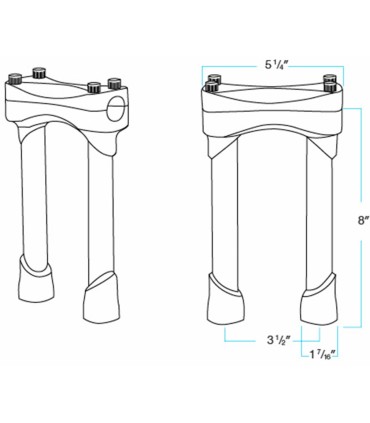 RISERS MURDOCK 8 BLK
