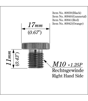 MIRROR PLUG BOLT GREY RIGHT