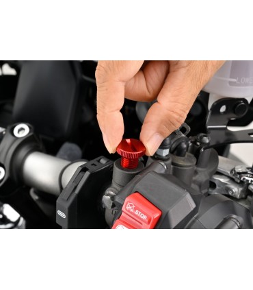 MIRROR PLUG BOLT RED LEFT