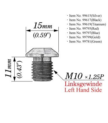 MIRROR PLUG BOLT GD LEFT