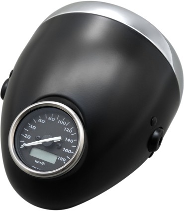 HEADLIGHT VINTAGE BLACK