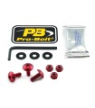 KIT DE BOULONS PLAQUE LIC ROUGE