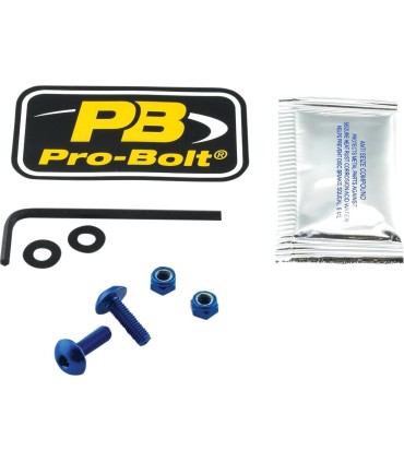 BOLT KIT LIC PLATE M6X16 BLUE