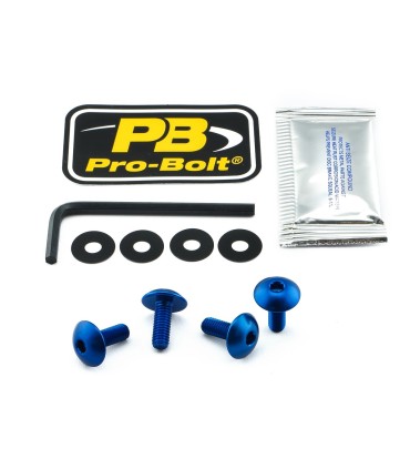 BOLT KIT LIC PLATE M6X16 BLUE