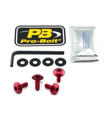BOLT KIT LIC PLATE M6X16 RED