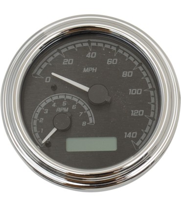 GAUGE TANK BLK/GRY CHR