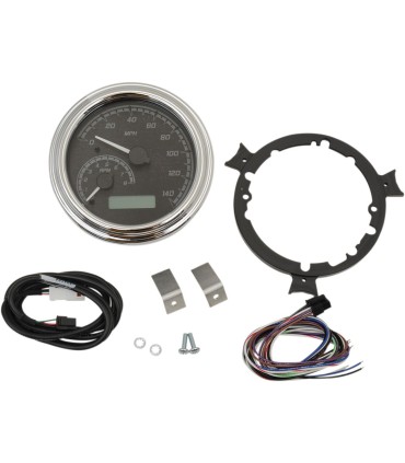 GAUGE TANK BLK/GRY CHR