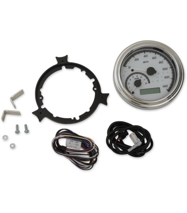 GAUGE TANK WHT/GRY CHR