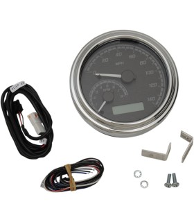GAUGE TANK BLK/GRY CHR