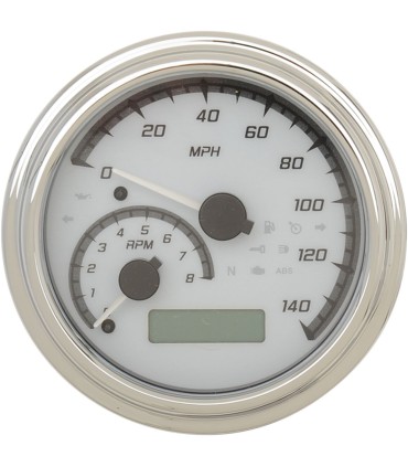 GAUGE TANK WHT/GRY CHR