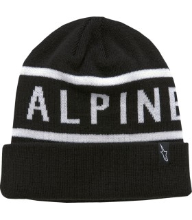 BEANIE CUFF WORDY BLK/WHT O/S