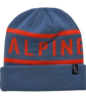 BEANIE CUFF WORDY BL/RED O/S
