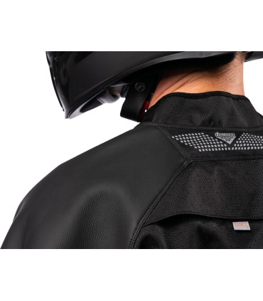 JKT MESH AF LTHR CE BK SM