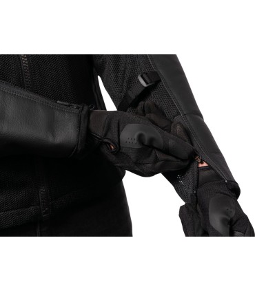 JKT MESH AF LTHR CE BK LG