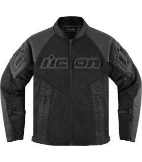 JKT MESH AF LTHR CE BK 2X