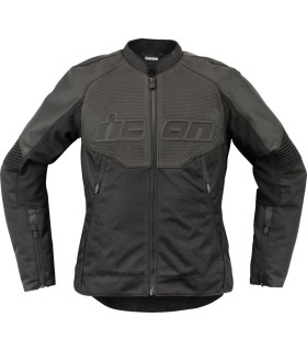 JACKET WM OVERLORD3 LEATHER BK
