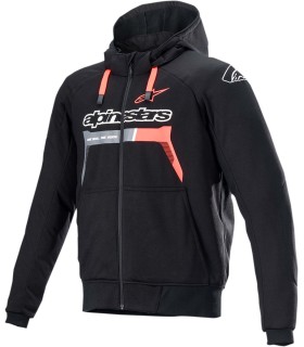 JACKET HOOD CHROME BK/RD XL