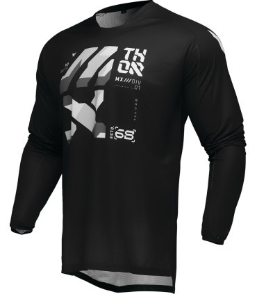 JERSEY LAUNCH BRAVE BK/GY SM