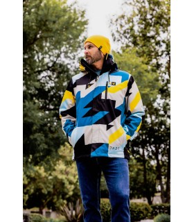 JACKET TOUR BRAVE BL/YL 2X