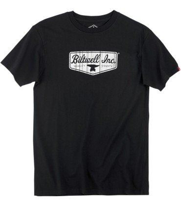 TEE BW SHIELD BLK SM