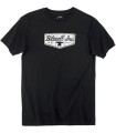 TEE BW SHIELD BLK SM