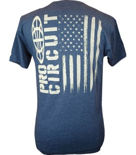 T-SHIRT PC LOGO FLAG HEATHERED