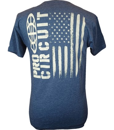 T-SHIRT PC LOGO FLAG HEATHERED