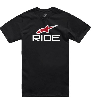 TEE RIDE 4.0 SS BK/WT/RD L
