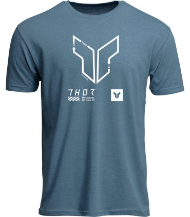 TEE TRAX HEATHER SLATE BLUE XL