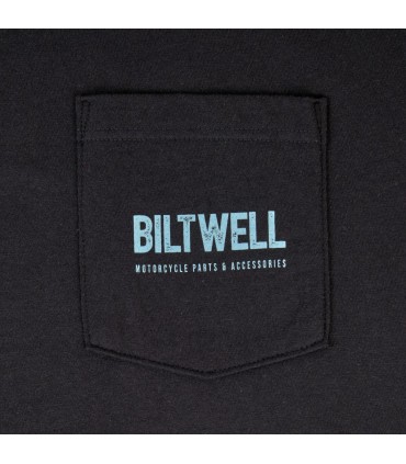 TEE OLD JUNK POCKET BK BK LG