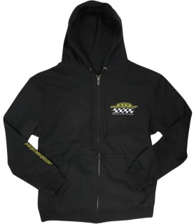 ZIP HOODY RACER BLK LG