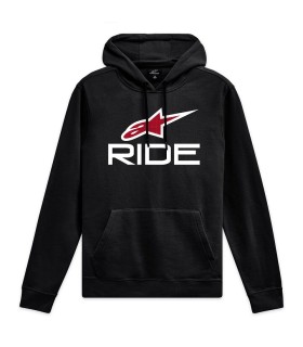 HOODIE RIDE 4 BK/W/RD S